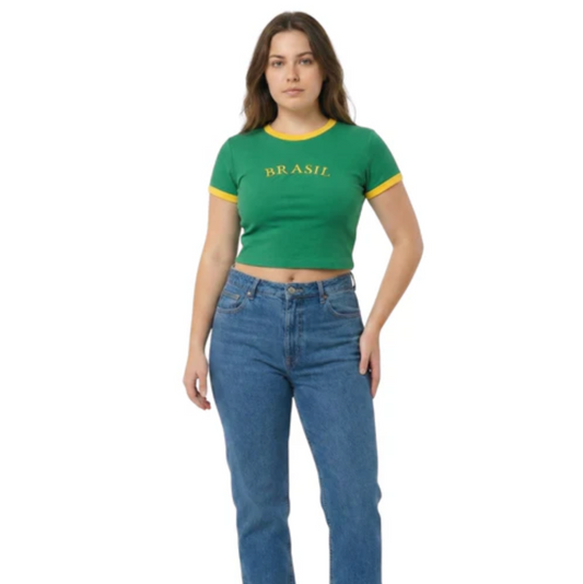 Baby Look Brasil Verde | Copa 2026/2027 - Feminino